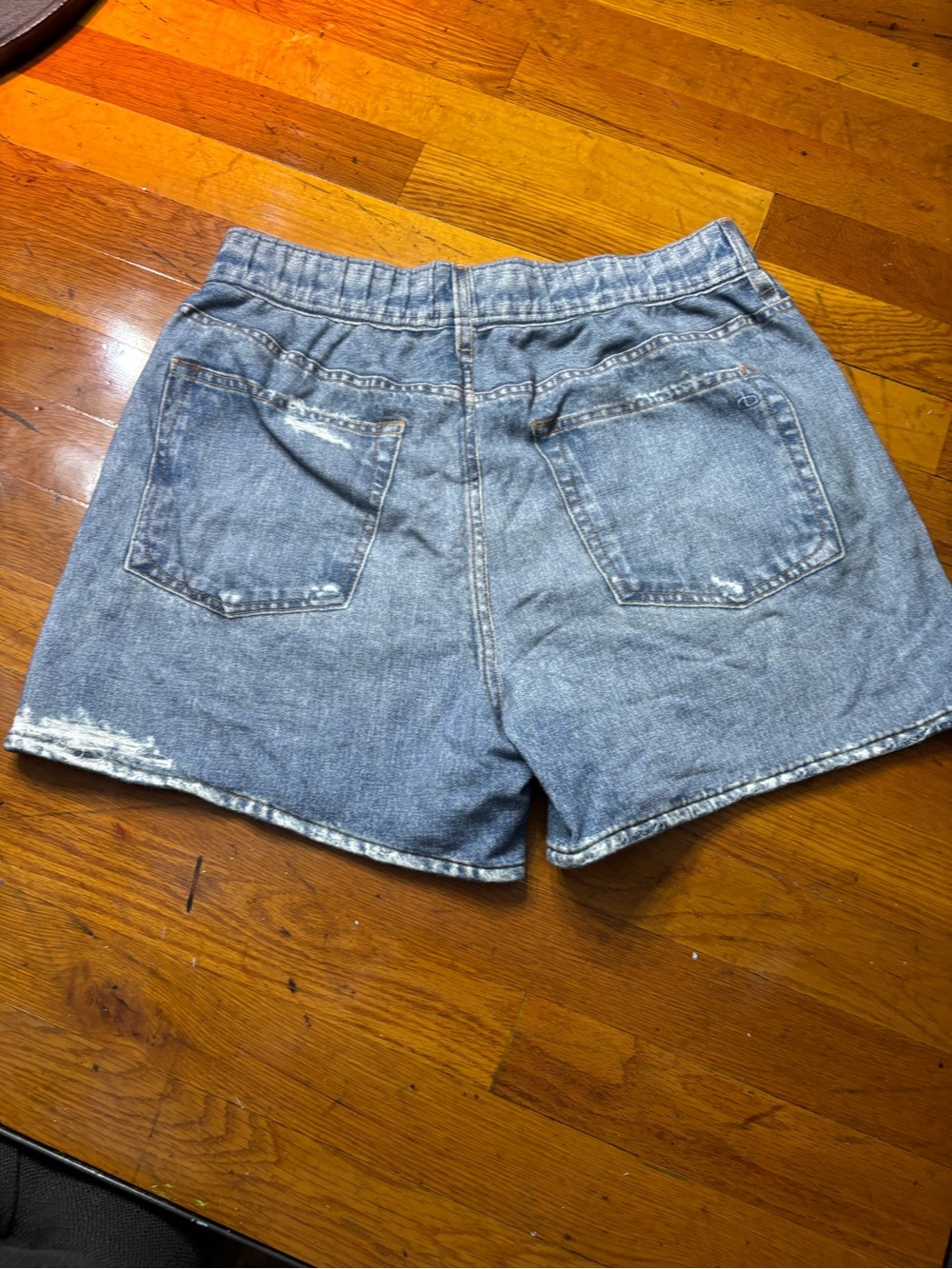 rag & bone Blue Distressed Denim Jean Shorts - Picture 3 of 7
